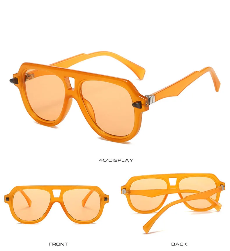Neue Doppels trahl Persönlichkeit Sonnenbrille Trend großen Rahmen europäischen und amerikanischen Mode Sonnenschutz Brille – Detail 8