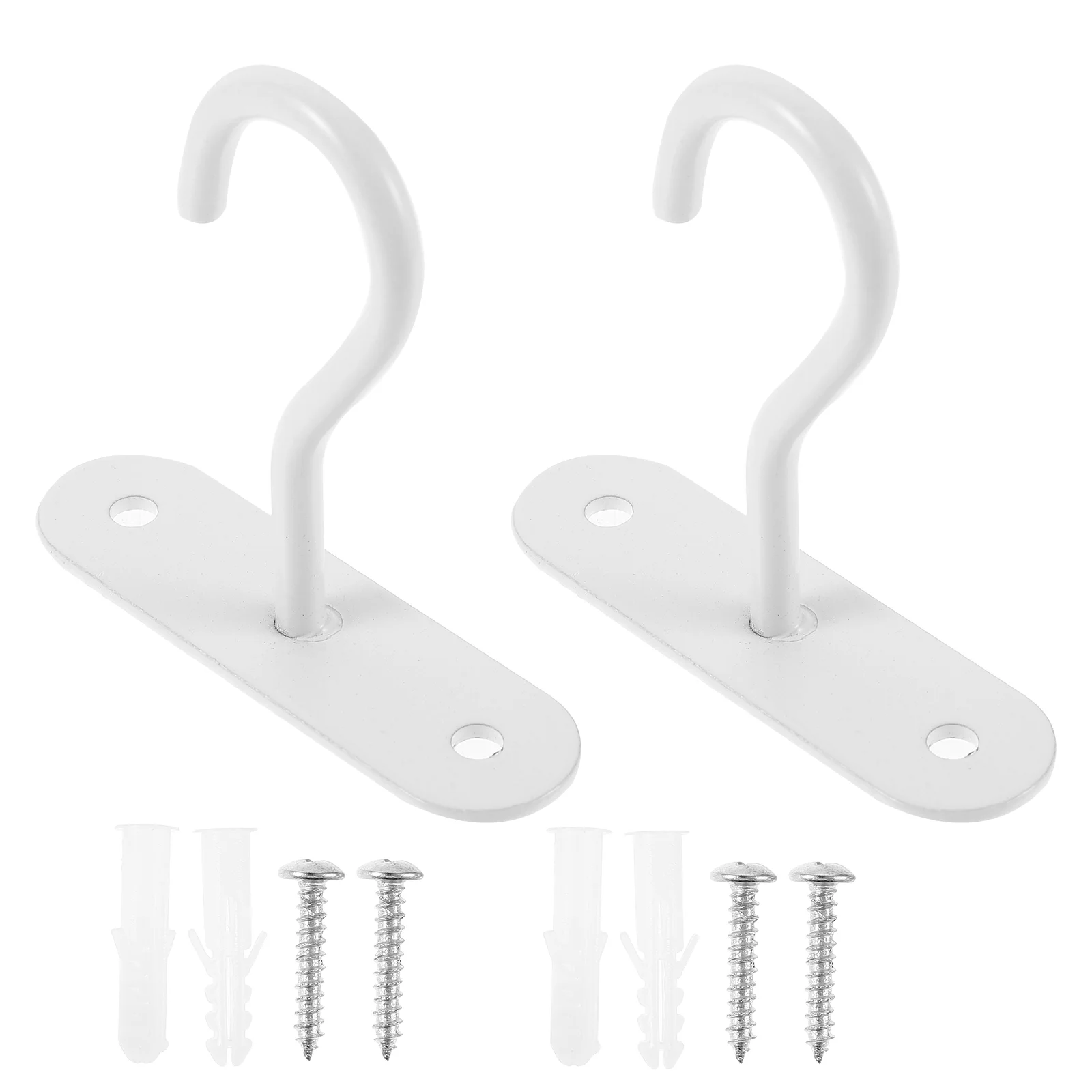 

2 Sets Ceiling Hook Flower Basket Plant Wall Mounted Lantern Outdoor Decoration Decorate Iron