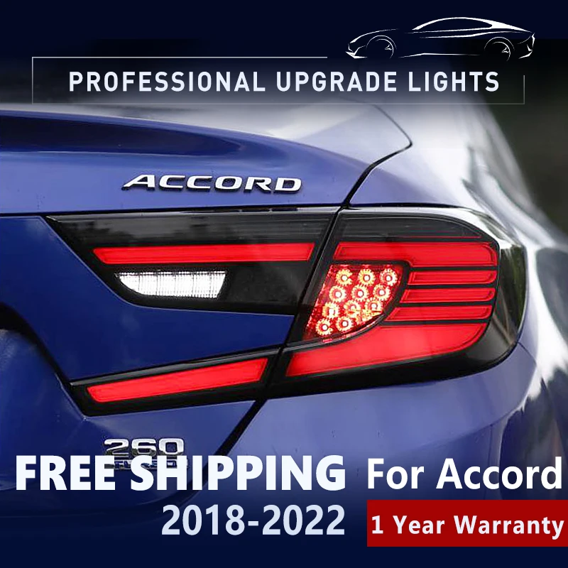 

Car LED Assembly For Honda Accord 10th Gen Taillights 2018 2019 2020 2021 2022 Animation DRL Sequential Indicator Rear Lamps