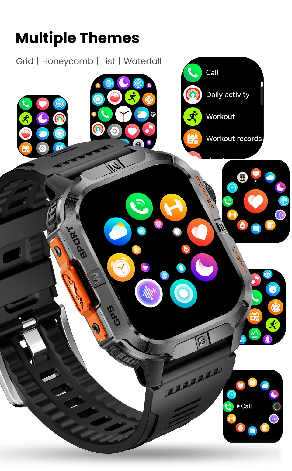 Professionelle Outdoor Gps Smartwatch Mit Kompass Und Bluetooth_voghion.com