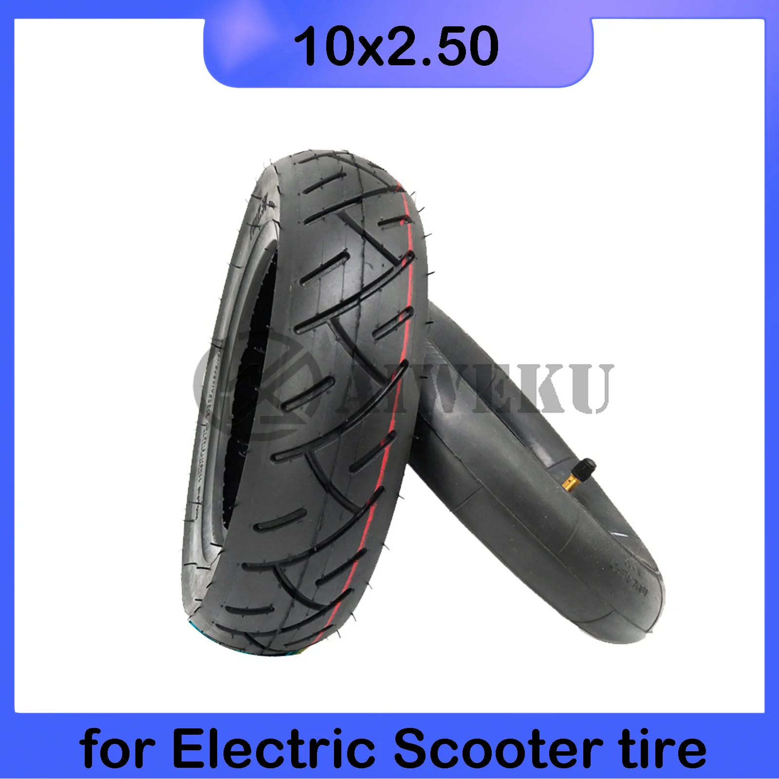 Electric Skateboard Tire 10x2.5 Inflatable Wheel Tyre Outer Tire Inner Tube for Electric Scooter Skate Board