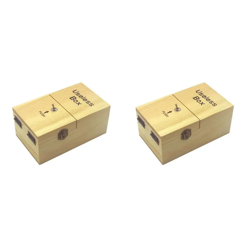 Deluxe Wooden Mystery Box - Fully Assembled with Surprises, Light Wood Finish
