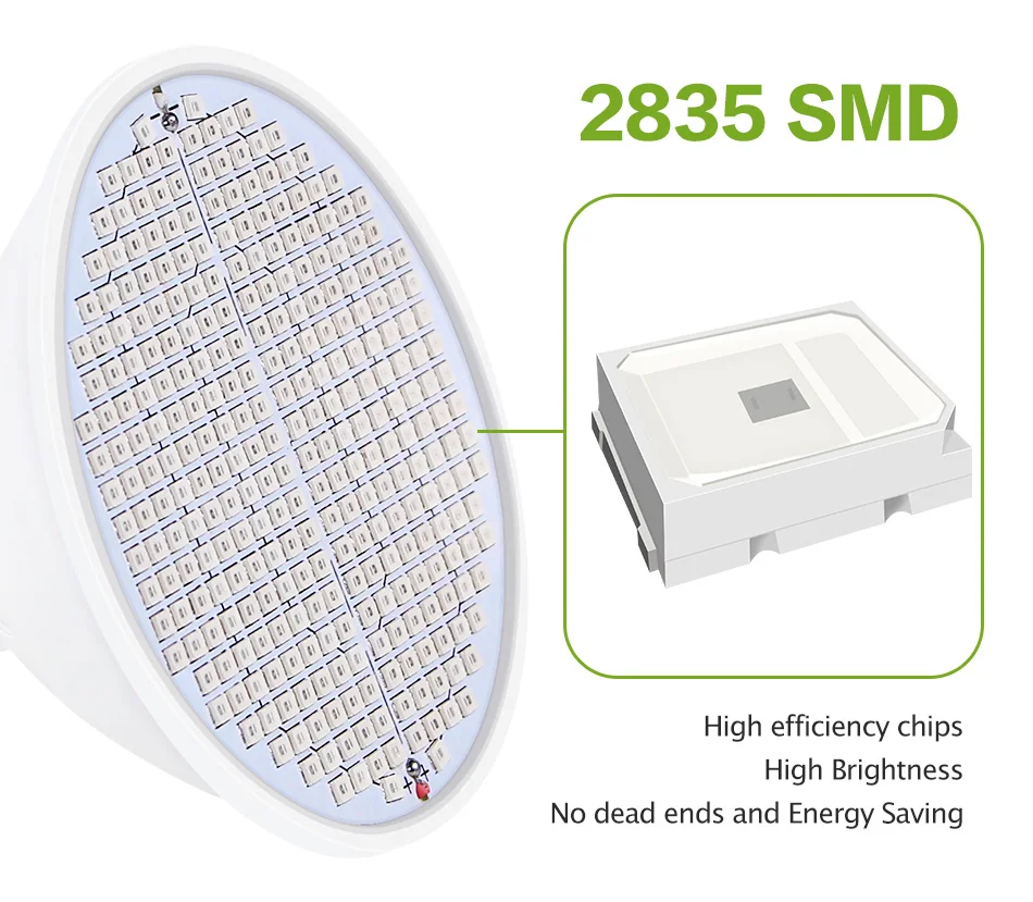 Description Picture 5 of itemLED E27 Grow Light Full Spectrum Greenhouse LED Growing Lights For Indoor Hydroponics Plant Bulb 126 200 300 leds Phyto Lamp