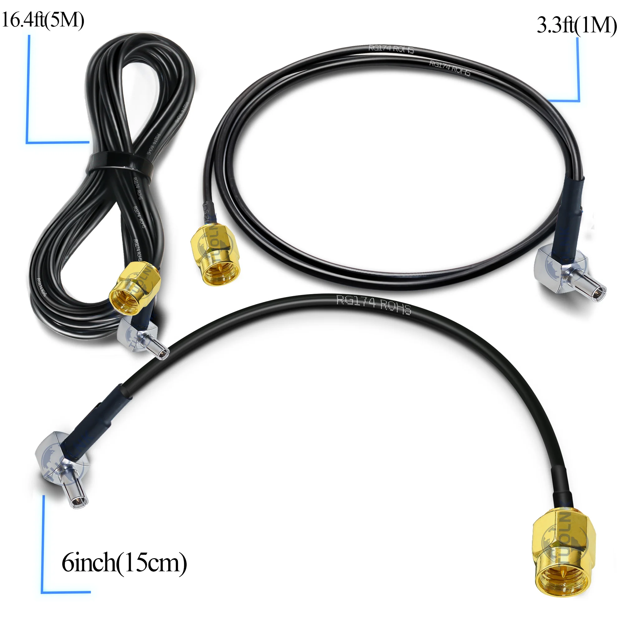 SMA to TS9 RG174 Coax Cable SMA Female to TS9 90 Degree External Antenna Cable for MiFi Router USB Modem MiFi Hotspot Dongle