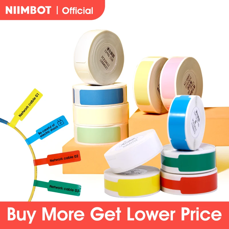 Niimbot B18 Pet Label Paper Tag Anti-oil Impermeável Etiqueta de Impressão para Impressora Térmica Portátil Maker a 10 Anos de Vida