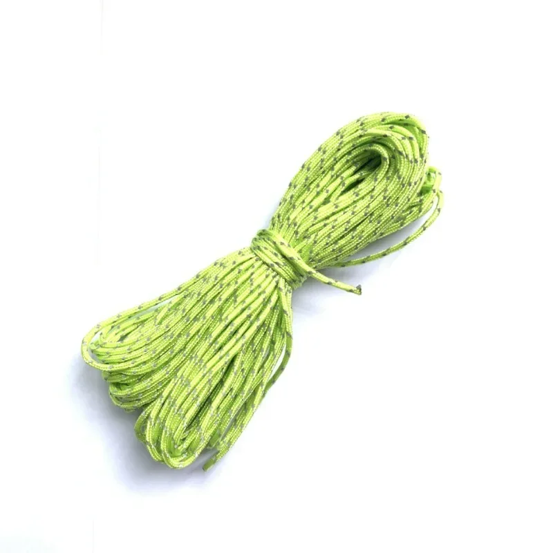 20m 2.5mm Reflective Paracord Tent Cord Rope Camping Awning Rope Runner Guy Line outdoor tent ropes camping tent accessories camping clothesline rope