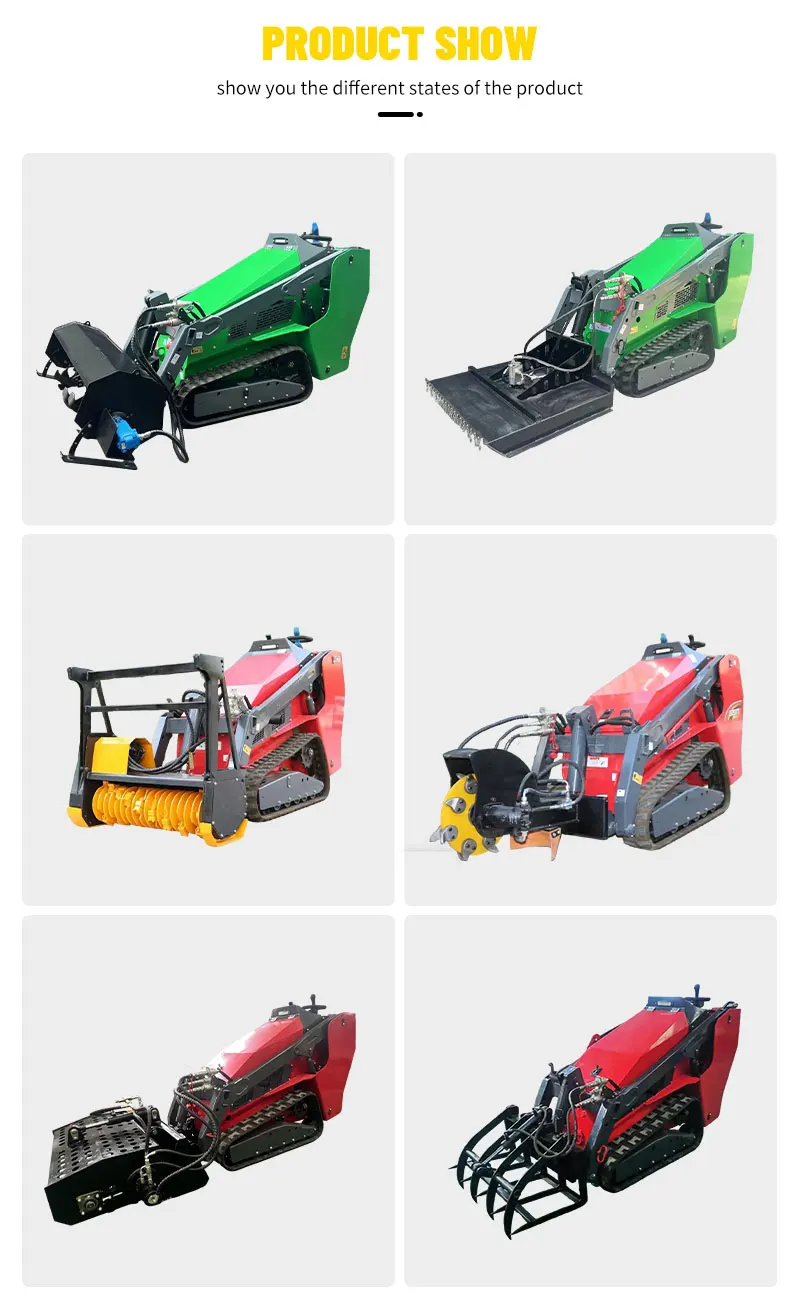 Kostenloser Versand 25 PS Kubota EPA Diesellader Mini-Kompaktlader mit hohem hydraulischem Durchfluss und Waldmulcher – Detail 9