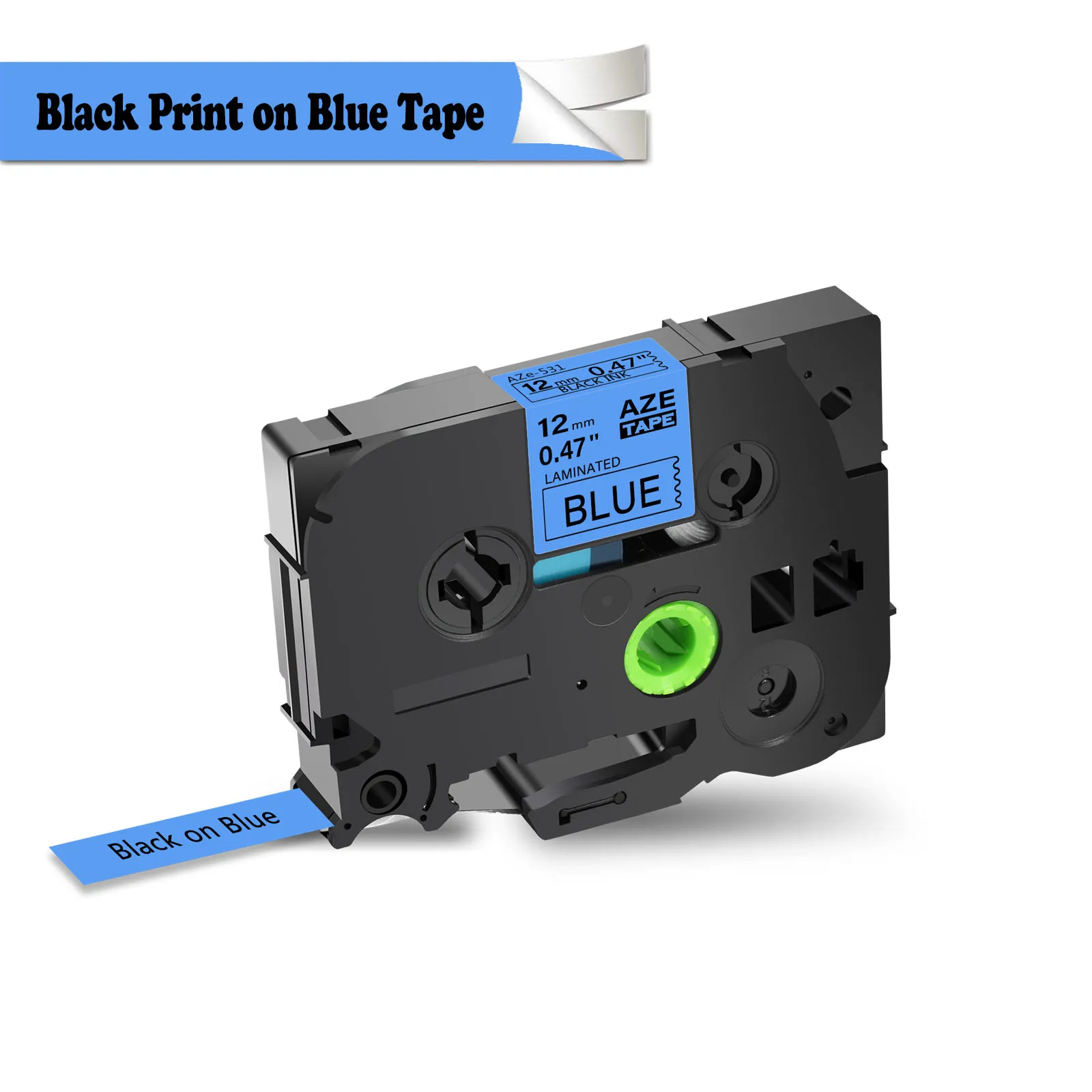 Impressão Preta em Branco Claro Vermelho Azul Amarelo Verde 0.47 Etiqueta Fita Compatível para o Irmão tz Tze 131 231 431 531 631 731 Peças - Imagem 5
