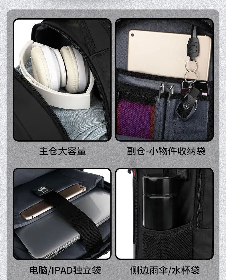 Waterproof Laptop Backpack with USB Charging for Men and Women
