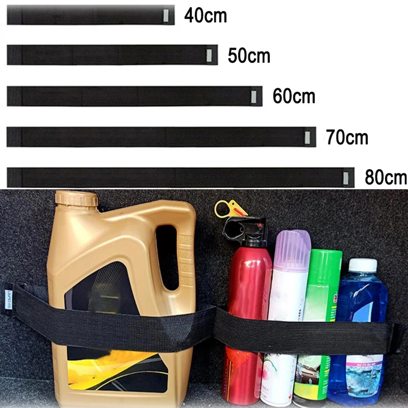 

Car Trunk Storage Fixing Elastic Belt Auto Interior Stowing Tidying Tools Organizer Tapes Fire Extinguisher Fixed Accessories