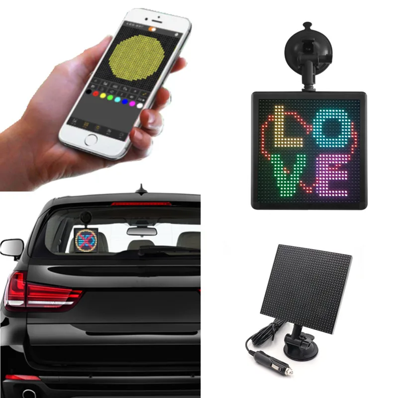 Car Led Display Screen App Remotely Control Programmable Message