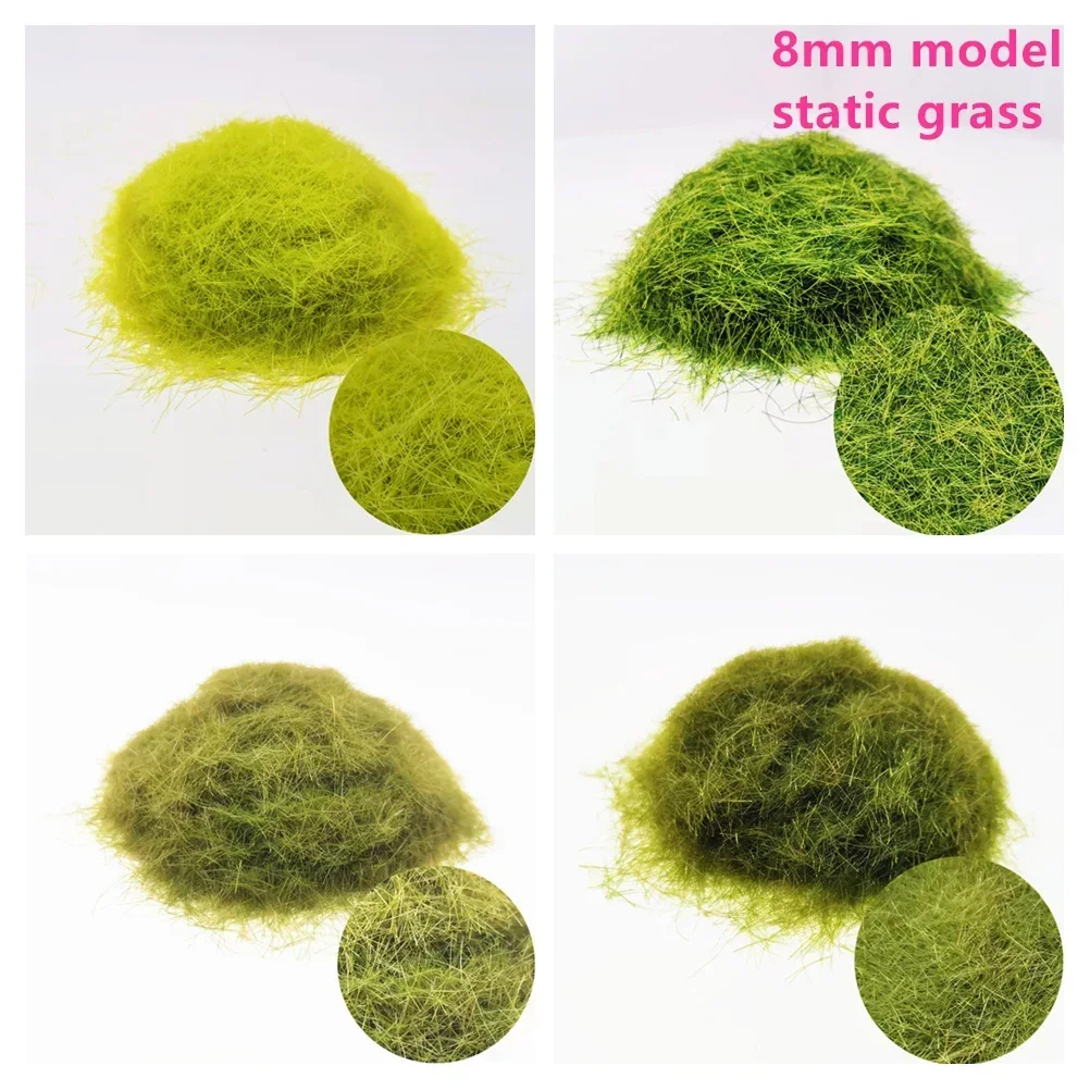 30G/봉지 3-8MM 정전기 잔디 플로킹 HO O N Z 스케일 철도 기차 풍경 군사 장면 모래 테이블 레이아웃 애호가 모델