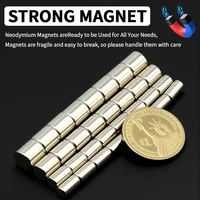 แม่เหล็กทรงกลมแรงสูง แม่เหล็กนีโอไดเมียมทรงพลัง N35 NdFeB แม่เหล็กถาวร แม่เหล็กติดตู้เย็น ขนาด 10x10 20x10 30x10 มม. 4