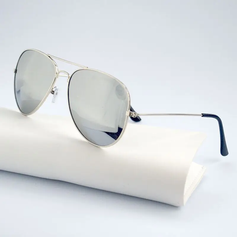 Silver Mirrored Aviator Sunglasses  Silver Mirror Aviator Sunglasses -  2023 Pilot - Aliexpress