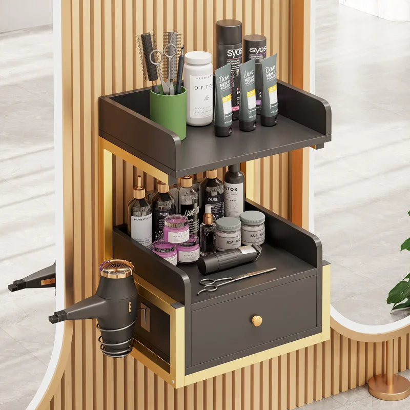 Salon Racks For Office Hair Salon Dedicated Wall Hanging Tool Stand Space Saving Hair Dryer ...