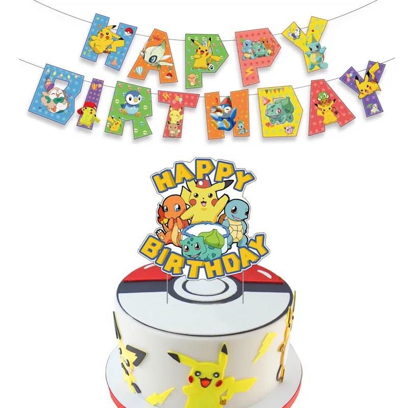 Pokémon Decoração de Aniversário para Meninas, Louça Rosa Pikachu, Pratos  De Papel, Copos, Guardanapos, Balões, Pano De Fundo, Baby Shower, Fontes De  Festa - AliExpress