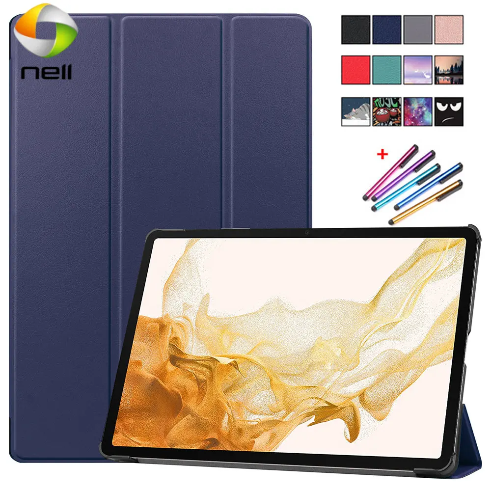 Custodia Per Tablet Per Samsung Galaxy Tab S8 S8 Plus Flip Stand Smart Auto Sleep Wake Case Per Samsung Galaxy Tab S7 S7 Plus S7Fe Funda