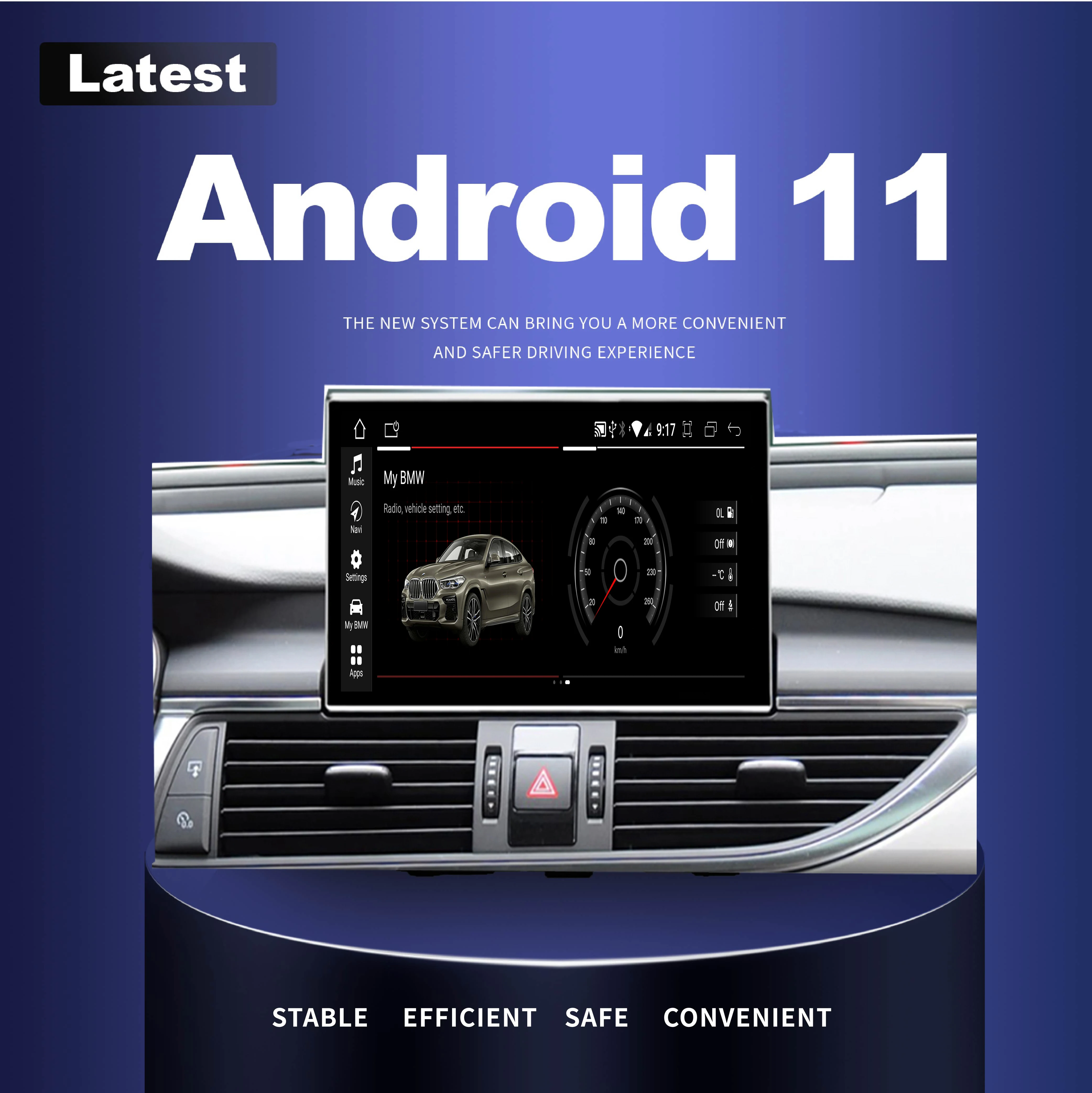 무선 카플레이 안드로이드 14 터치 스크린 차량 디스플레이 PC, 아우디 A6, C7, A7, 2012-2018, 와이파이, 4G, 4 코어, 8GB, 64GB, GPS 네비게이션 멀티미디어