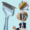 Cat Brush Pet Knot Comb 2 in 1 Dogs Cat Fur Knot Cutter Pets Hair Removal Comb Dog Grooming Shedding Tools Pet Cleaning Supplies 1