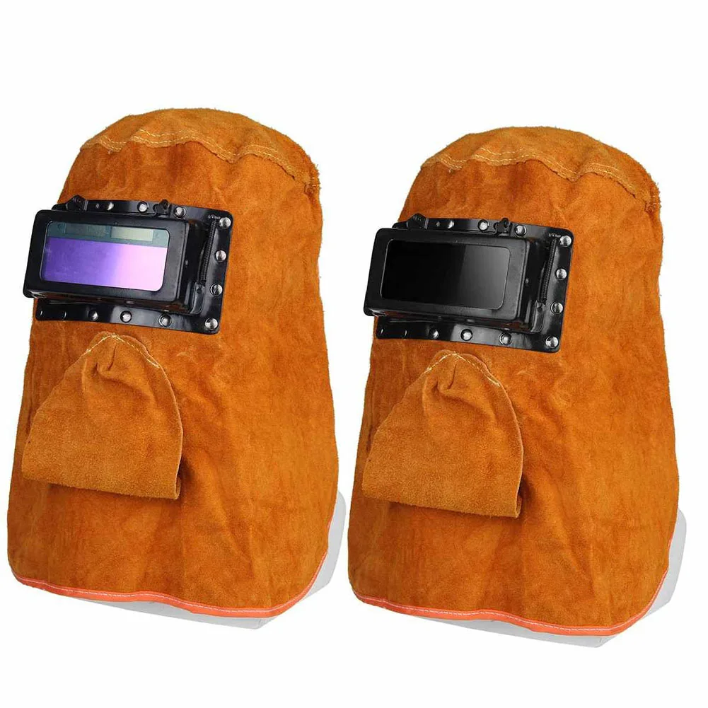 Solar Auto Dimming Filter Lens Welder Leather Cover Welding Helmet Mask For Eye Nose Protection Welding Tool Accessories