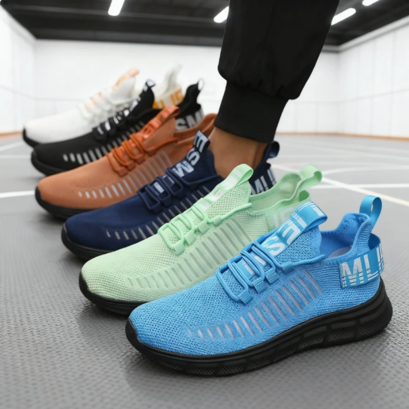 New Shoes for Man Comfort Platform Walking Sneakers Soft Sole Lace Up Tennis Shoes Breath Travel Training Jogging Shoes 36-46