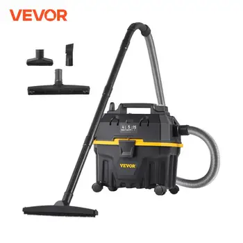 VEVOR Portable Wet and Dry Vacuum Cleaner 15L For Car & Home Appliance 1200W Power Strong Suction Vacuum Cleaner & Air Blower 1