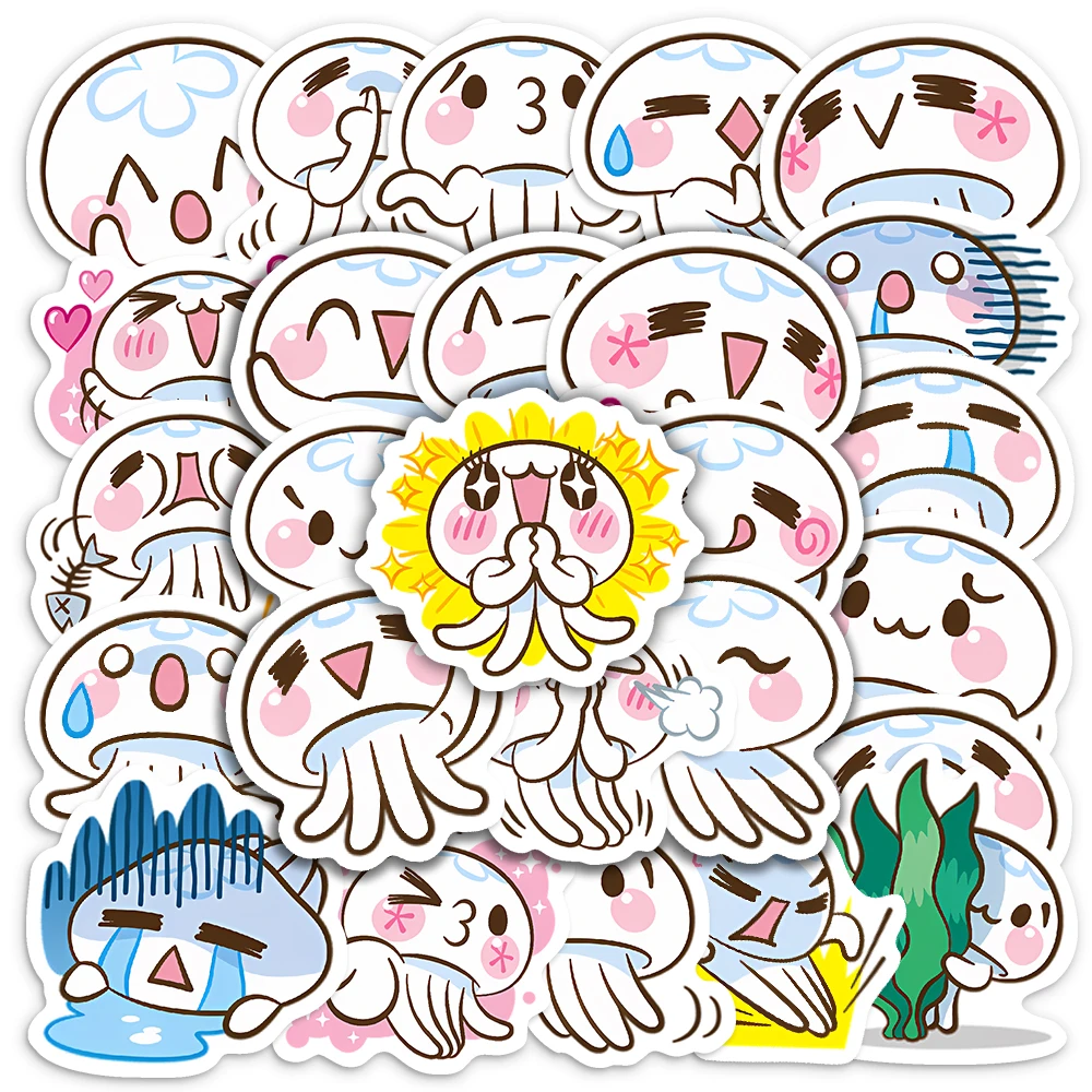 Jellyfish Stickers DIY Toys Gift Decal for Scrapbook Diary Laptop Phone Luggage Bottles cartoon stickers decorative stickers paper stickers cartoon sticker diy scrapbooking accessories