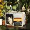cat bag Cats Backpack transporter for cats Double shoulder pet backpack, crossbody bag,15KG can withstand weight,large space 4