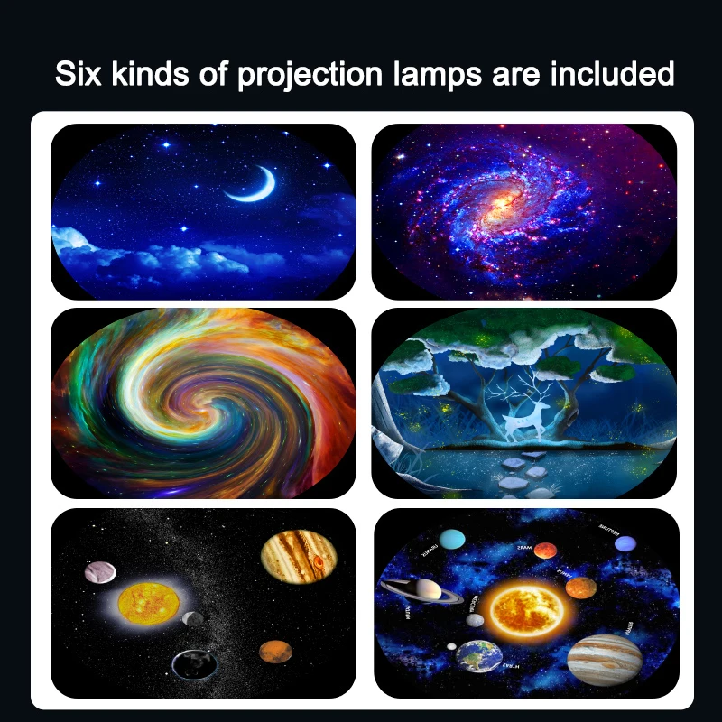 Planetarium Galaxy Night Light Projector 360° Adjustable Star Sky Night Lamp For Bedroom Home Kids Birthday Gift 061330ff83c078d1804901: 6 IN 1 Projector|7 IN 1 Projector
