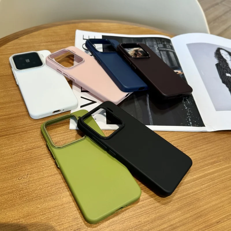 Solid Color Matte Shockproof Metal Phone Case with Camera Lens Protection