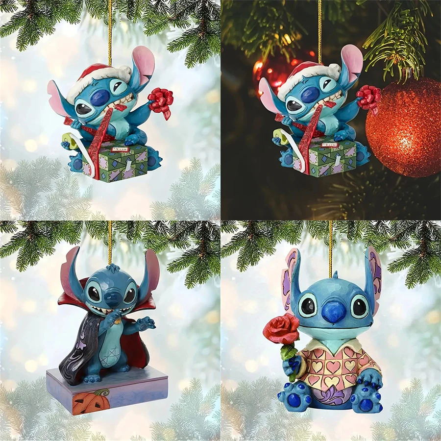 Christmas Ornament 1pc Stitch Holiday Hanging Classic Style Acrylic Christmas Tree Decoration