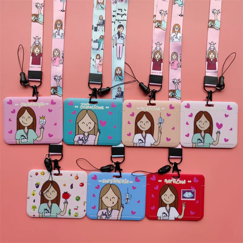 Card Holder ID Card Case ID Card Holder Doctor Nurse Women's Lanyards
