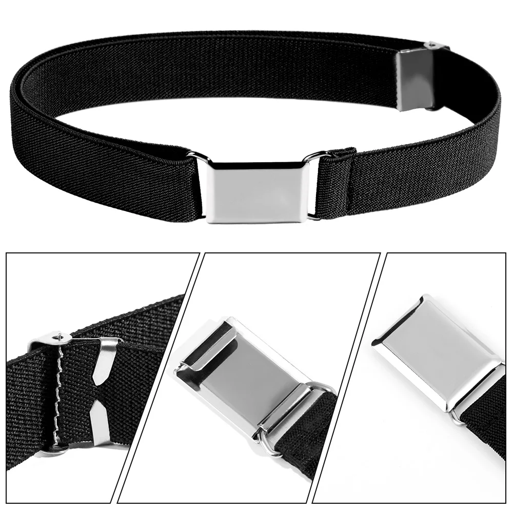 Kids Elastic Belts Girl Adjustable Elastic Canvas Waistband Stretch Waist Belt With Buckle