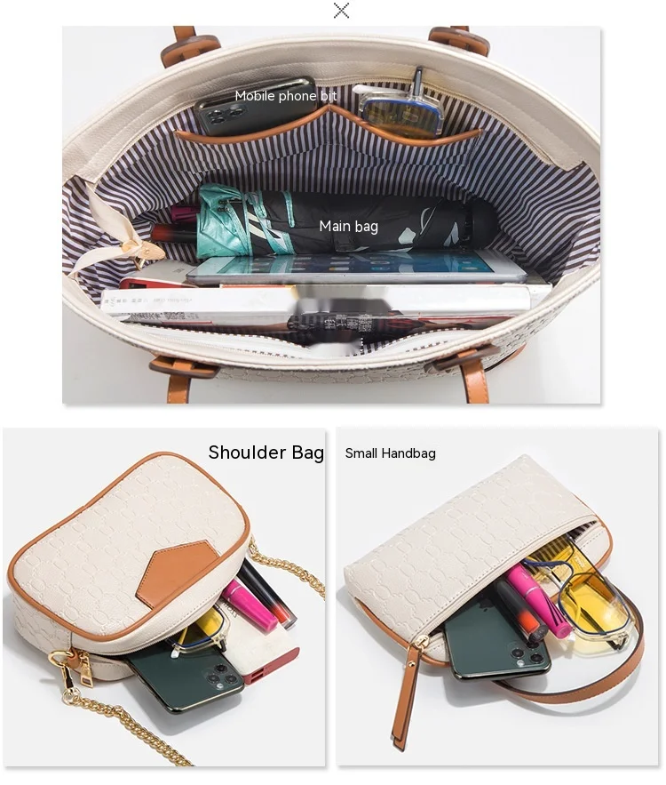 2024 Neue Handtasche, modisch, vielseitig, große Tragetasche, trendige One-Shoulder-Diagonal-Straddle-Tasche, großes Fassungsvermögen, vierteiliges Set, Muttertasche_voghion.com