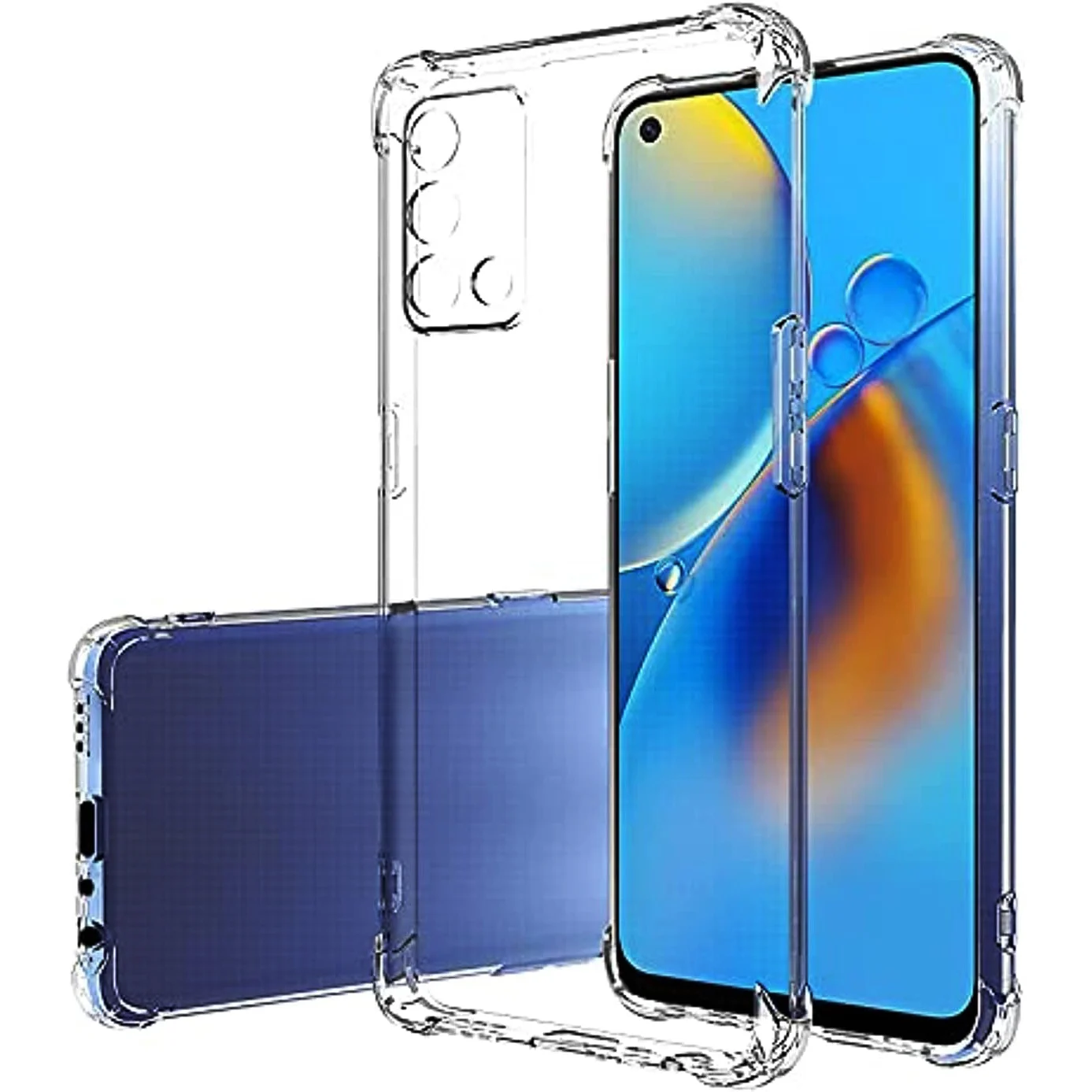 Crystal Clear Shockproof Phone Case - 2-in-1 Transparent PC+TPU Protective Cover
