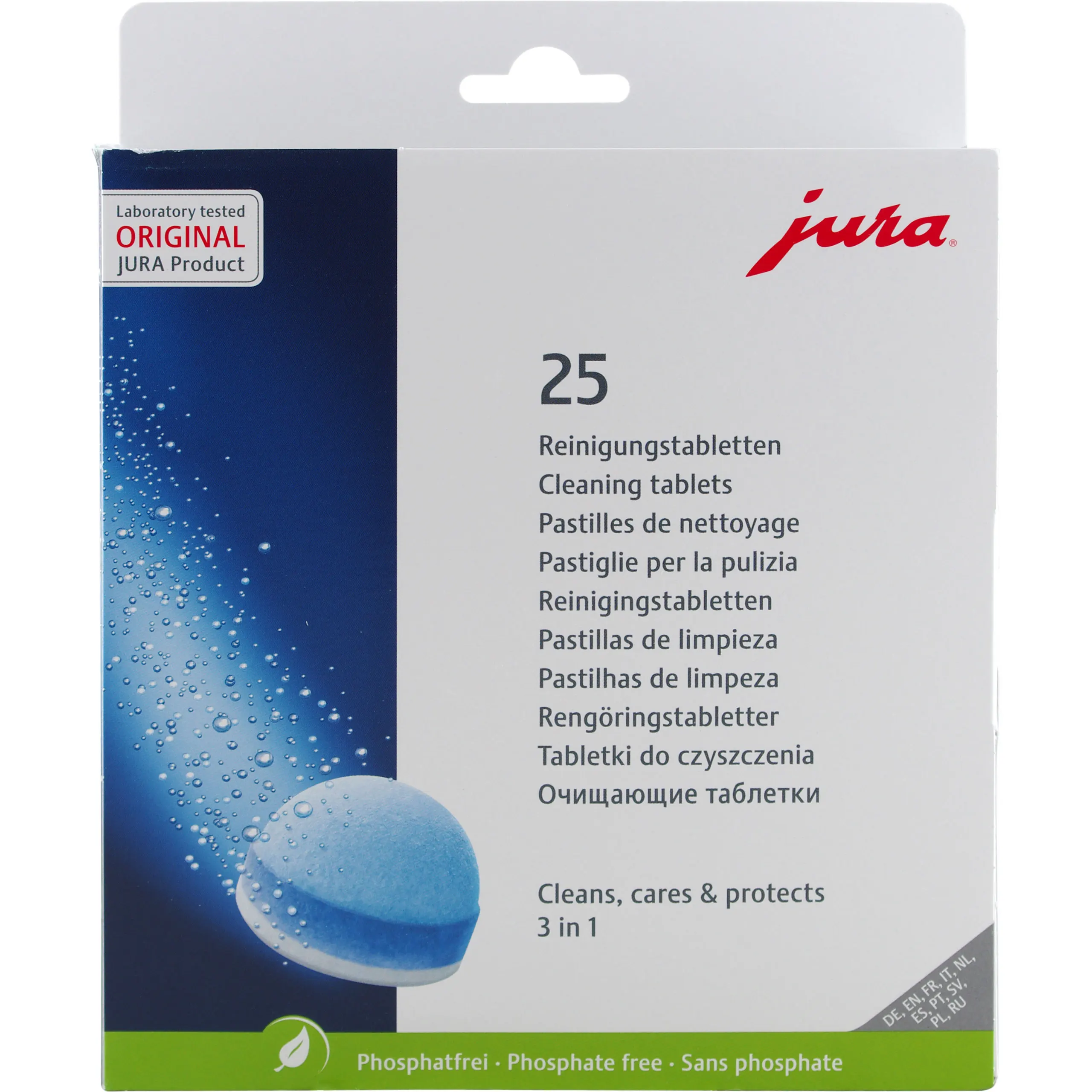 Jura 3-Phase Cleaning Tablets 25045 For All Jura Espresso Machines and Automatic Coffee Centers 25-Count
