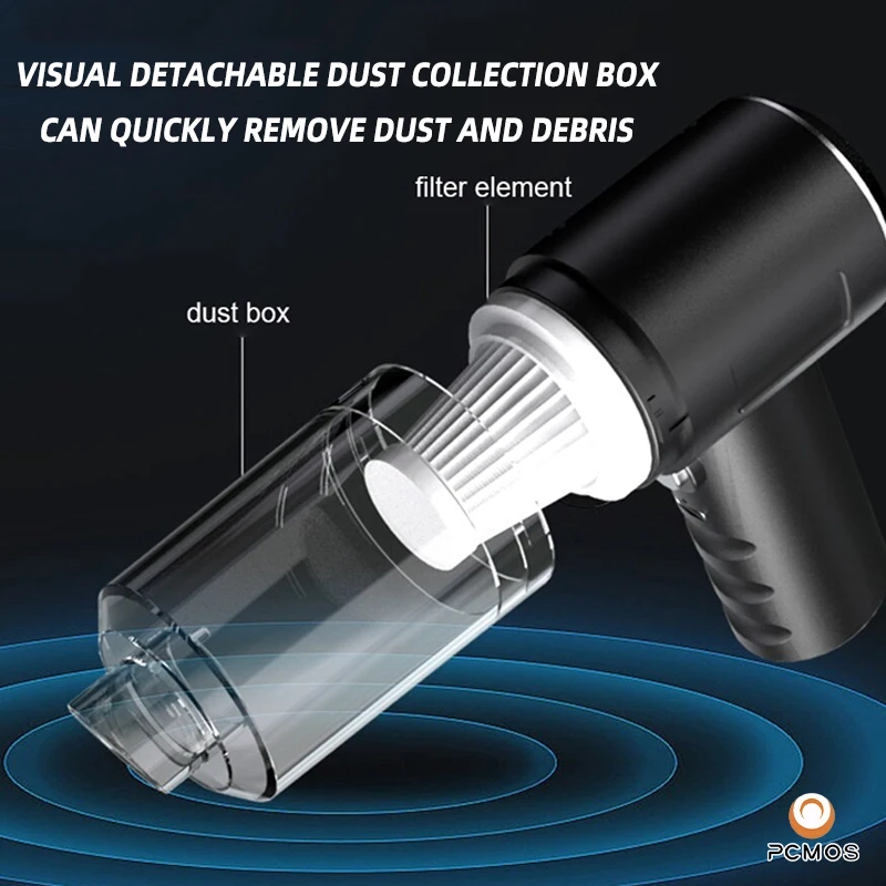 1PC Wireless Vacuum Cleaner Dual Use for Home and Car 120W High Power