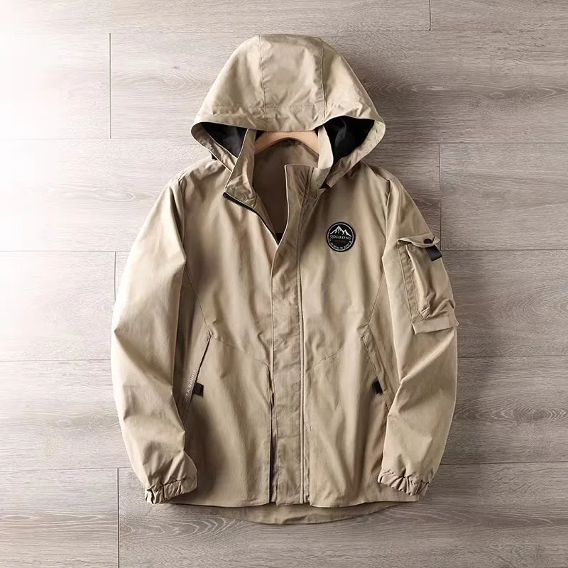 Men Coat Motorcycle Jacket Parkas Waterproof Men's Windbreaker New in Coats and Jackets Fashion Winter Mountaineering Hooded &