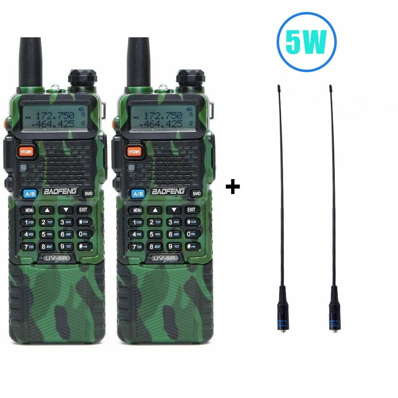 Baofeng UV-5R Walkie Talkies Two-way Radio Dual Band VHF/UHF Long Range 2PCS Baofeng 5R UV Walkie Talkie 3800mAh Battery Radio long range walkie talkies Walkie Talkie