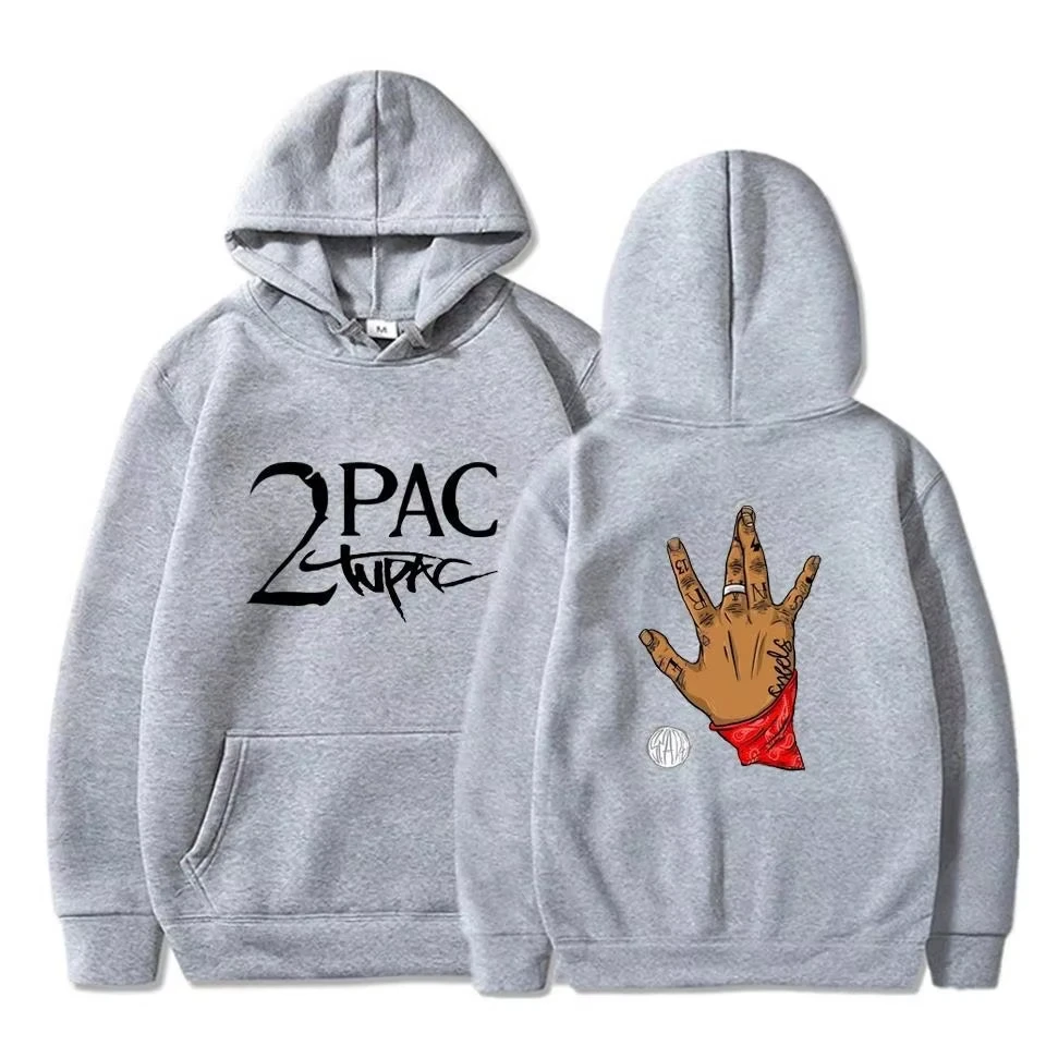 2025 갱스터 랩 2Pac 후디 가수 그래픽 프린팅 스웨트셔츠 팬들을 위한 캐주얼 긴팔 남녀 의류 후디