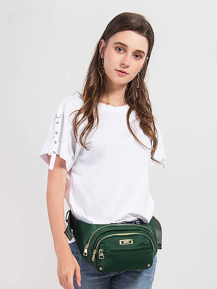 EPOL Waist Pack for Women 2024 New Fashion Sports Small Ladies Nylon Waterproof Canvas Chest Bags Oxford Zipper bum Bags 6006-03 2