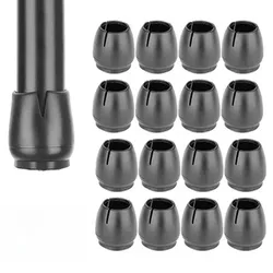 Silicone Chair Leg Floor Protectors with Felt Pads - Set of 32/16 for Hardwood and Tile Flooring (Black)