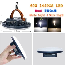 High - Capacity Rechargeable LED Camping Lantern with Magnetic Base and Powerful Light Output - Blue 60W