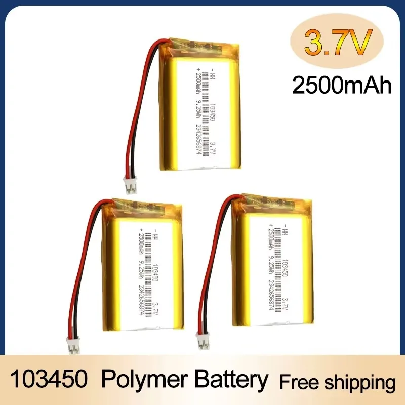 1034503.7V2500mAhPolymerLithiumRechargeableBatteryJstPH2.0mm2pinPlugforCameraGPSNavigatorMP5BluetoothHeadset-AliExpress44