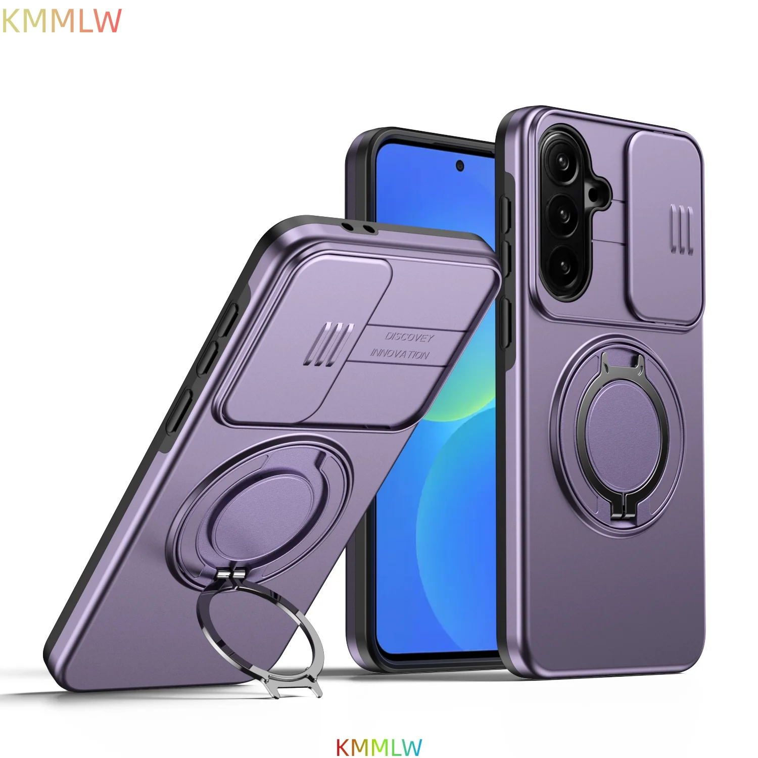 Luxury Armor Phone Case with Magnetic Bracket and Lens Protection - Shockproof Cover