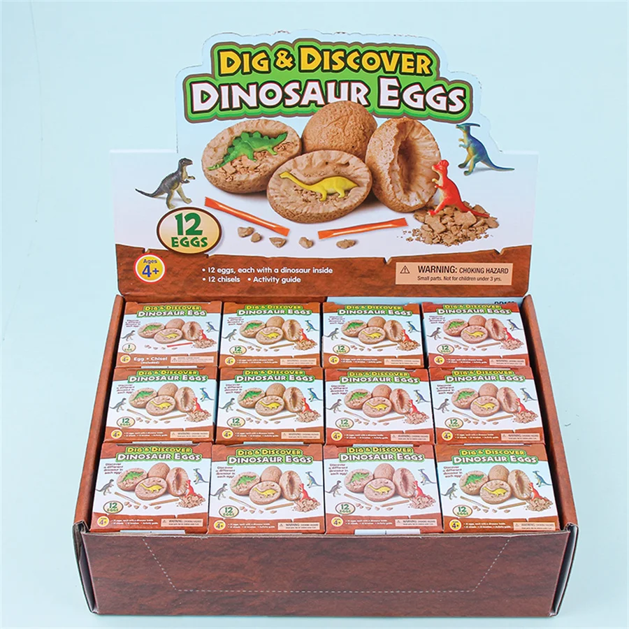 SUNPAO Educational toys dinosaur eggs archaeological excavation tool treasure tools for kids STEM toys boys and girls party gift 6
