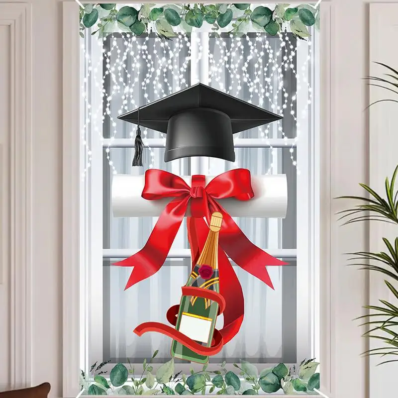 Graduation Door Banner Graduation Season Photo Backdrop 32x48 Inch Congrats Grad Graduation Backdrop Home Party Decorations