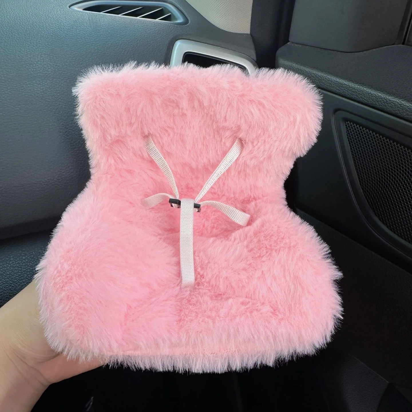Labubu 플러시 인형 안전 시트 용 Kawaii 인형 플러시/플라스틱 시트 안전 벨트 자동차 에어 벤트 자동 인테리어 장식 액세서리