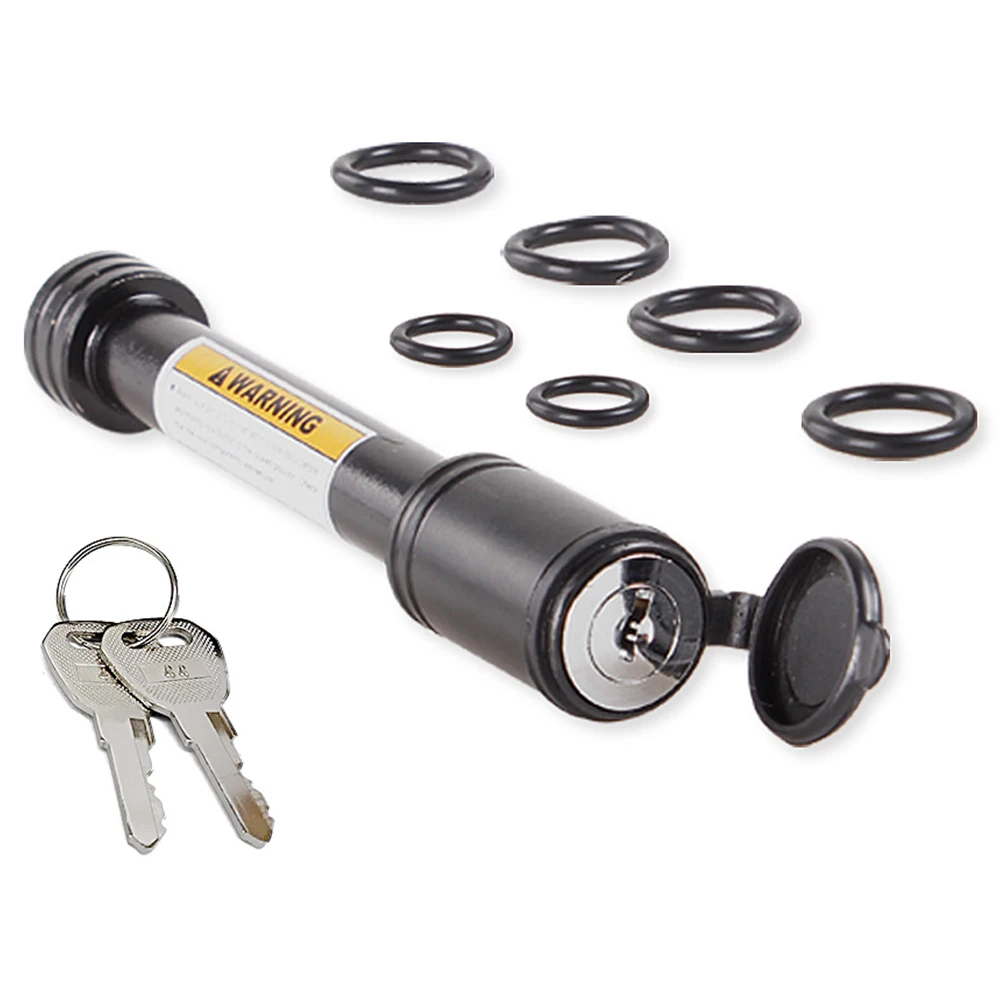 Hitch Receiver Pin Lock 2 Inch Receiver 5/8 Inch Pin Anti-Rattle O-Rings for Tow Truck Boat Bike