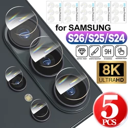 Premium Tempered Glass Camera Lens Protector - 5 Set (For S25 Plus)